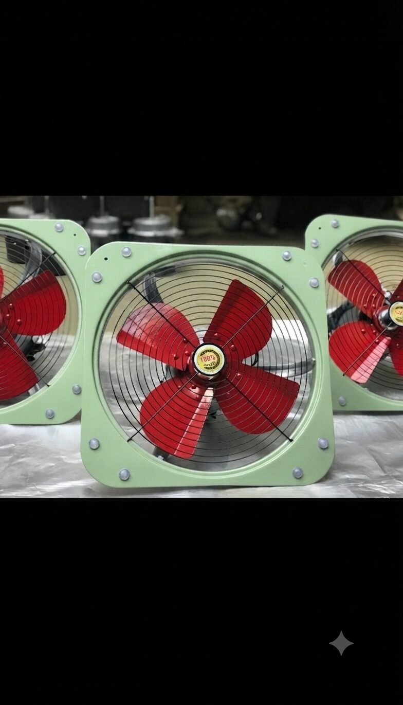 12 Inch Square Frame Copper Exhaust Fan with Mesh Guard