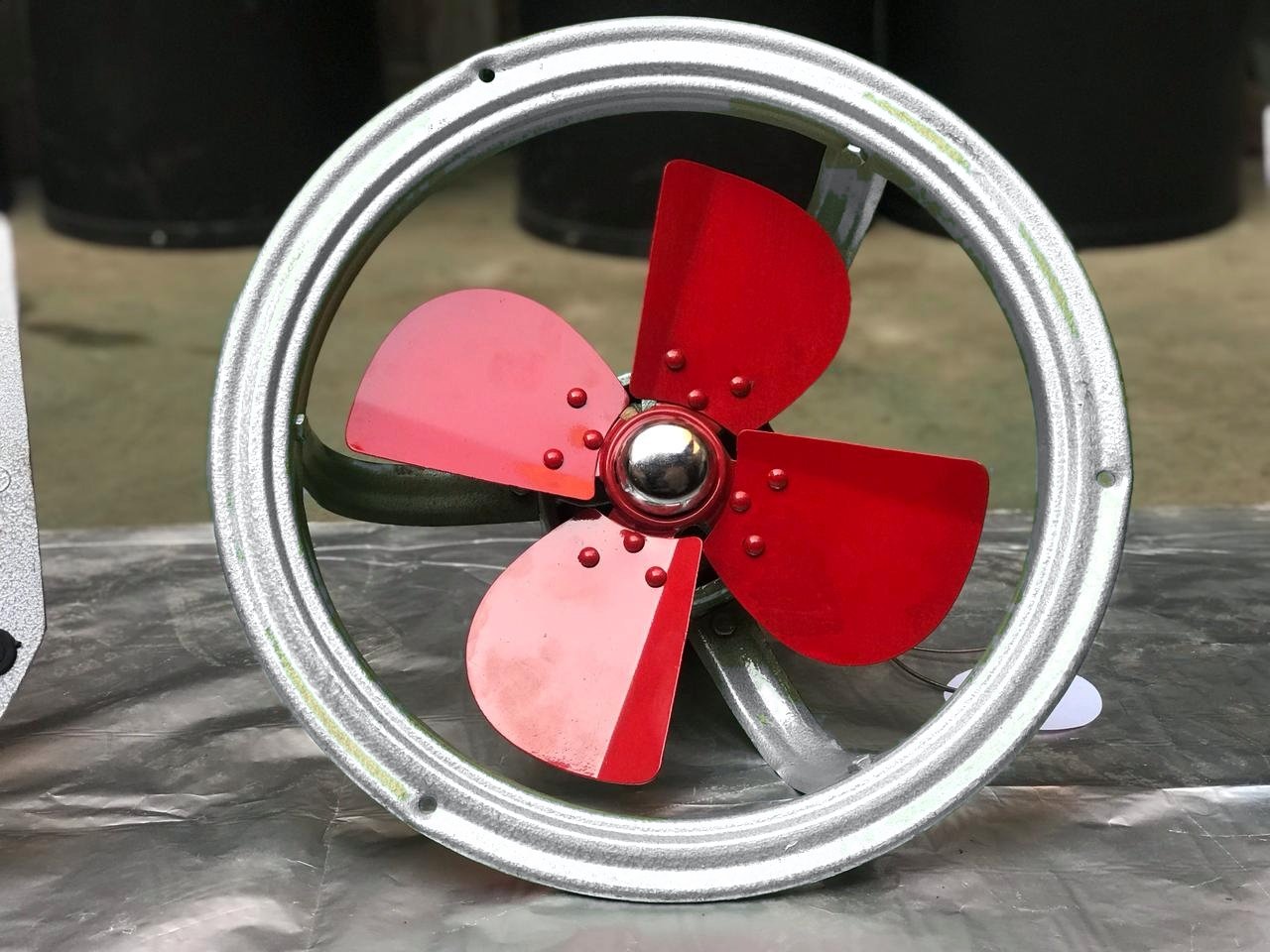12 Inch Round Frame Silver Exhaust Fan