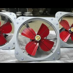 14 Inch Square Frame Silver Exhaust Fan with Mesh Guard