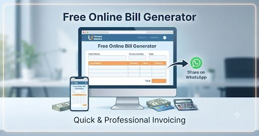 online bill generator tool interface on screen
